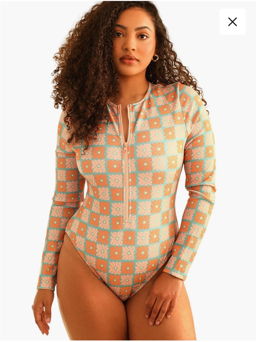 Dippin' Daisy's Shoal Front Zipper Long Sleeve One Piece (S)